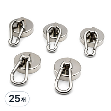 마니코 초강력 네오디움 카라비너 자석 지름32mm, 25개, 실버