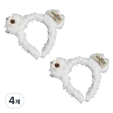 리빙듀오 파티 머리띠 인생네컷 소품 생일 할로윈 놀이공원, 4개, 양머리 머리띠