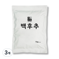 백후추 대용량 화이트페퍼, 3개, 1kg