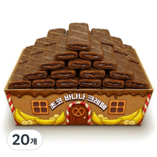 스낵큐 노브랜드 과자, 20개, 초코바나나 크레페