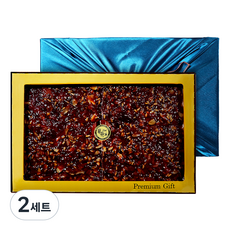 선미육포 프리미엄 선물세트 촉촉 한우견과 실속3호 보자기포장, 2세트, 300g