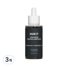 뉴킷 볼케이노 필링 앰플 얼굴 각질 제거 피지 연화제 고마쥬 스크럽 필링젤, 3개, 85ml