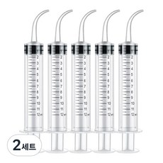 슈슈펫 소동물 커브형 피딩용 주사기 12ml 5개입, 2세트, 투명