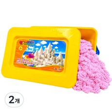 촉촉이 모래놀이 대용량 단품, 2개, 3700g, 핑크