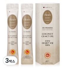 바이퀸 올렌조 코코넛 C8 100% MCT 엠씨티 오일, 3박스, 140ml