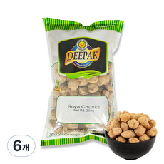 Deepak Soya Chunks 디팍 소야청크 콩고기, 6개