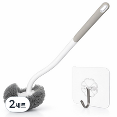 소픽 편리한 변기 청소솔 + 무타공걸이 세트, 변기솔+무타공걸이, 2세트