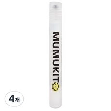 무무키토 쿨링스틱 롤온 천연 아로마 오일, 4개, 12ml