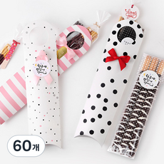 잇츠K 손잡이 반달 선물상자 / 답례품 파티 포장박스, 그레이도트, 60개