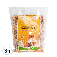 피에스피 건강혼합 햄스터 사료, 600g, 3개