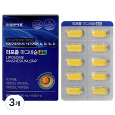 일양약품 리포좀 마그네슘 골드 - 체내 흡수율을 위함 리포좀 제형공법, 3개, 60정
