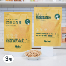 네쿠 컴플리트 반려동물 동결건조 저알러지 사료, 400g, 3개, 곤충
