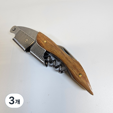 조선바텐더 와인오프너 와인따개 소믈리에 나이프, 3개, 우드