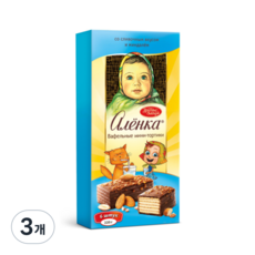Waffer cake ALIONKA 알룬카 와퍼 케이크 220g 알룐카 글레이즈드 웨이퍼 위드 아몬, 3개