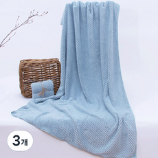 다나몰 호텔 수건 극세사 바스타월 대형 고급 친환경, 스카이, 3개