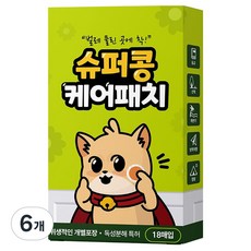 슈퍼콩 케어패치 모기 벌레 물림 패치 18P, 6개 6개