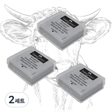 파버카스텔 지우개 니더블 그레이 3개입 세트, 2세트, 니더블지우개그레이3개입
