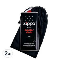 지포 오일 대 355ml (보관용 블랙 파우치 포함), 2개