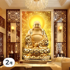 포대화상 금전운 재물동자 보석집자수 DIY 비즈공예, 2개