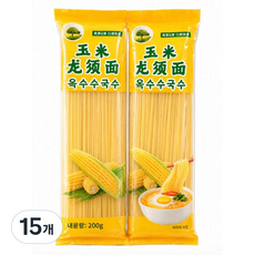 <천룡무역>쫄깃하고 매끄러운 맛있는 옥수수국수, 15개, 200g