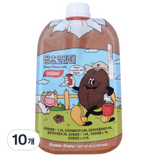 오그래 저당 저칼로리 딥초코라떼맛 WPI ISP 혼합 산양유 단백질 쉐이크, 10개, 40g 10개, 40g