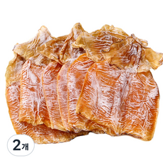 [더주] 껍질벗겨 부드러운 몸통건오징어 (7~11미), 2개, 250g
