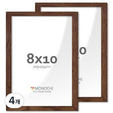 모노치 PVC 프레임 홈 인테리어 액자 8x10, 4개, 월넛