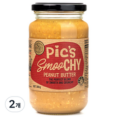픽스 피넛버터 스무치 무가당 무설탕 땅콩버터, 2개, 380g