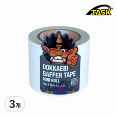 도깨비 수출용(국내산) 개퍼테이프 무광면테이프 미니롤 MATT WHITE 50mmX5m, 3개