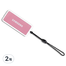 삼성 휴대폰 고리형 태그키 카드키, 2개, 핑크