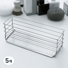 하우스팡 스텐 304 와이드 주방세제 거치대 수세미 보관대, 스텐304, 5개