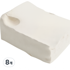 숲인더시티 공예 유점토 소프트 500g, 하이 화이트 클레이, 8개