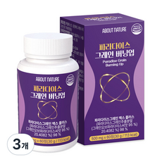 어바웃네이처 파라다이스 그레인 버닝업, 3개, 60정 3개, 60정