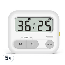 WETWO 무소음 LED모드 피부미용 공부 쿠킹 타이머 HS-T6021, 5개, 화이트