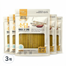 10억 유산균 담은 소담 황태 고구마 치즈 스틱 강아지 간식 노령견 프리미엄 부드러운 져키 고단백 저지방 면역 보양식 기력회복, 3개, 100g, [부드러운]10억 유산균 칭찬 간식