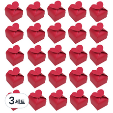 알파벳샵 미니 선물상자 작은 포장박스 세트, 3세트, 레드