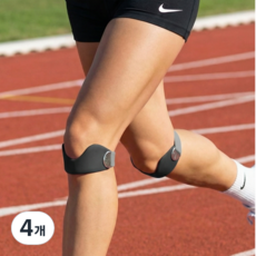 오투핏 젤리가드 실리콘 슬개건 무릎보호대 러닝 등산 테니스, 블랙, 4개