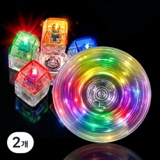 이븐스 돌리고 딸깍 딸깍 LED 키캡 키링 5구 피젯토이 스피너 클릭커 키보드, 2개, 5 color multi