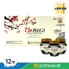 [금산인삼농협] 진홍삼고 (6년근 홍삼농축액), 250g, 12개