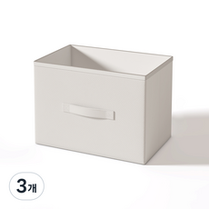 소웰홈 패브릭 다용도 수납함, 3개, 화이트(가죽)A