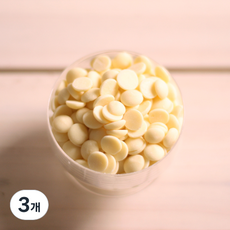 깔리바우트 화이트 커버춰 초콜릿 29.2% ecc 두쫀쿠 초콜렛, 3개, 100g