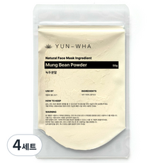연화 녹두가루팩 곡물팩 천연곡물팩, 1개입, 4개
