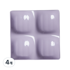 [식판의 고수] 나눔 4칸 (5 colors), 라일락 퍼플, 4개