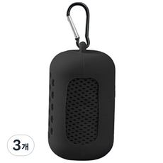 쿨링 랩 스포츠 타올 초경량 아이스 쿨타올 휴대용 30x90cm 롱타입 등산 헬스 러닝 케이스포함, 블랙 (BK), 3개