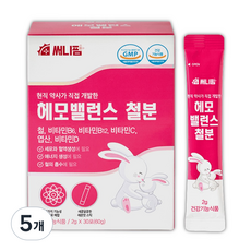 헤모 밸런스 키즈 케어 철분 어린이 비헴철 식물성 리포퍼 철분제 여성 임산부 엽산 청소년, 5개, 30회분