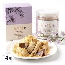 도라담 한입 콩고물 도라지정과 수제 디저트 콩가루 건강간식, 4개, 230g