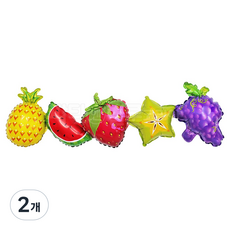 파티앤벌룬코리아 가랜드 은박풍선 파티 장식 생일, 2개, 싱싱과일