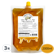 딥 플러스 바닐라 시럽 마다가스카르산 씨드 함유, 3개, 2L