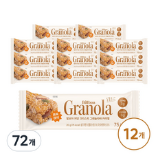 발보아 저당 그래놀라바 크리스피 카라멜, 72개, 20g