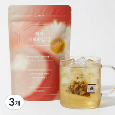 [카페스타] 리치 캐모마일티 이국적인 리치향 편안한 나이트티 숙면차, 3개, 25개입, 50g